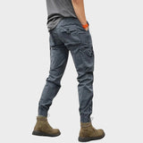 Marco - Elastic Cargo Trousers with Pockets