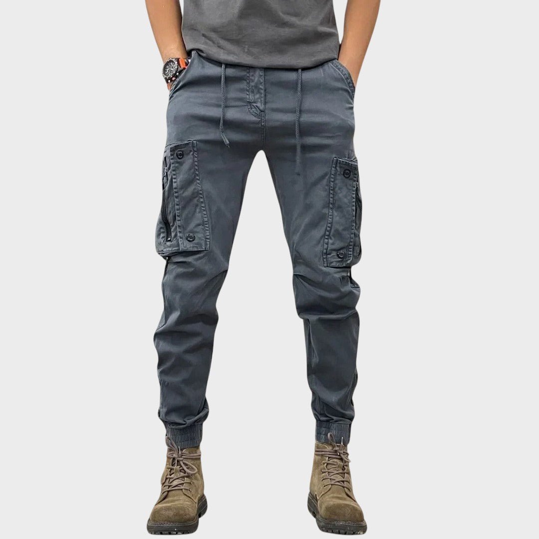 Marco - Elastic Cargo Trousers with Pockets