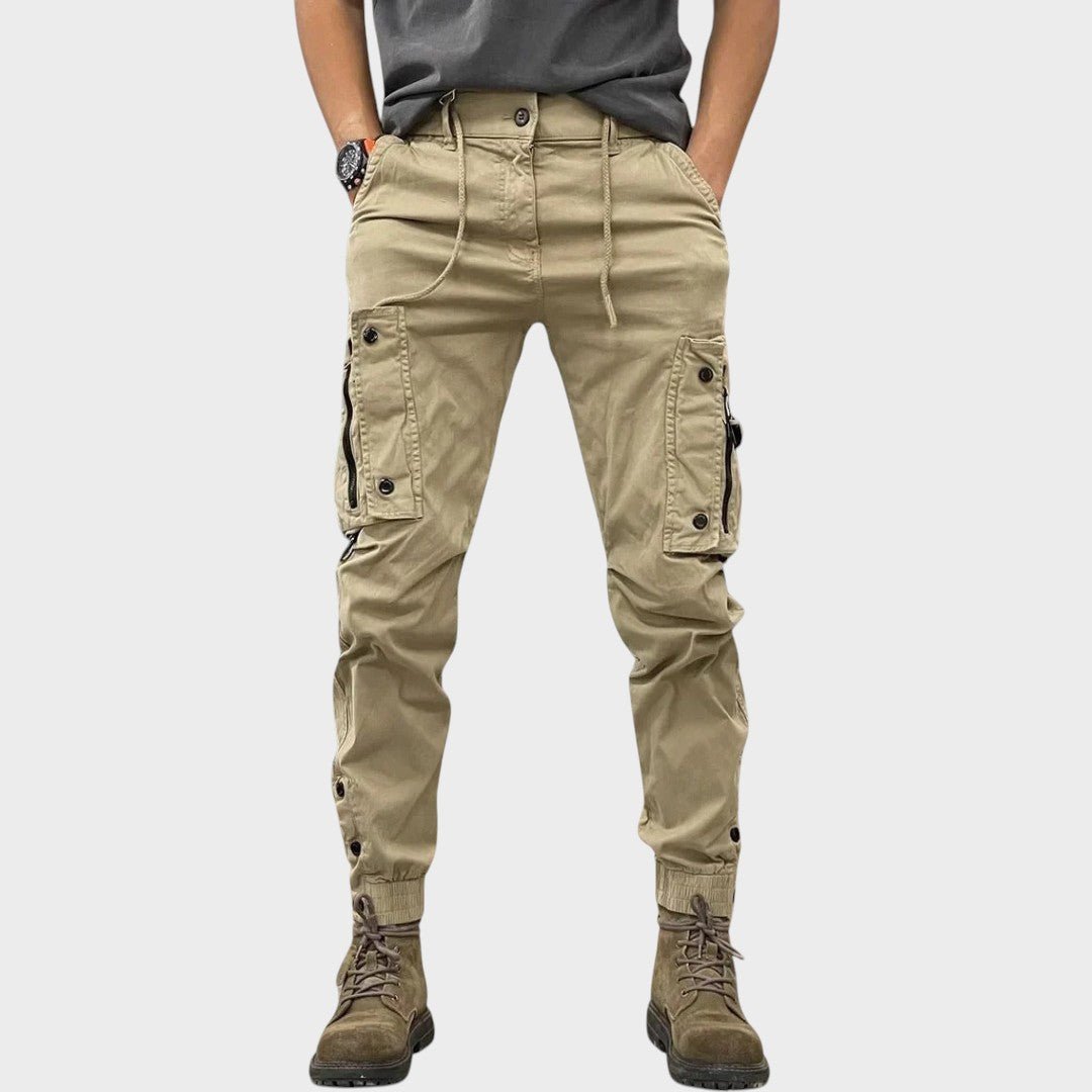 Marco - Elastic Cargo Trousers with Pockets