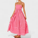 Isabel - Striped maxi dress