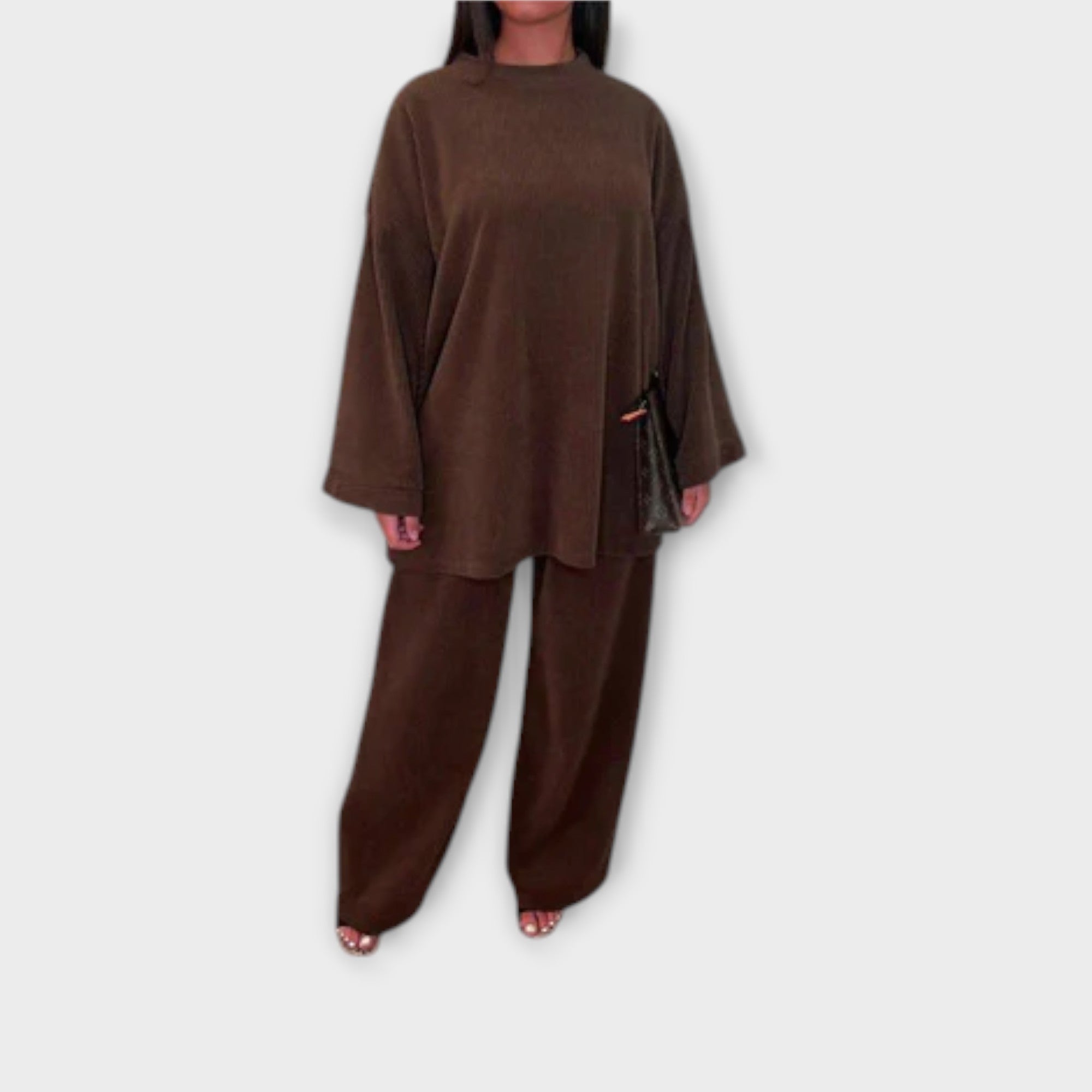 Ingrid - Plus-size komplet s rebrastom tkaninom
