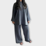 Ingrid - Plus-size komplet s rebrastom tkaninom