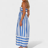 Isabel - Striped maxi dress