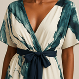 Long Dress with Watercolor Pattern Vanessa