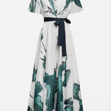 Vanessa - Long Watercolour Pattern Dress