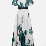 Long Dress with Watercolor Pattern Vanessa