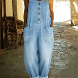 Vintage washed denim overall Graça