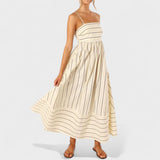 Isabel - Striped maxi dress