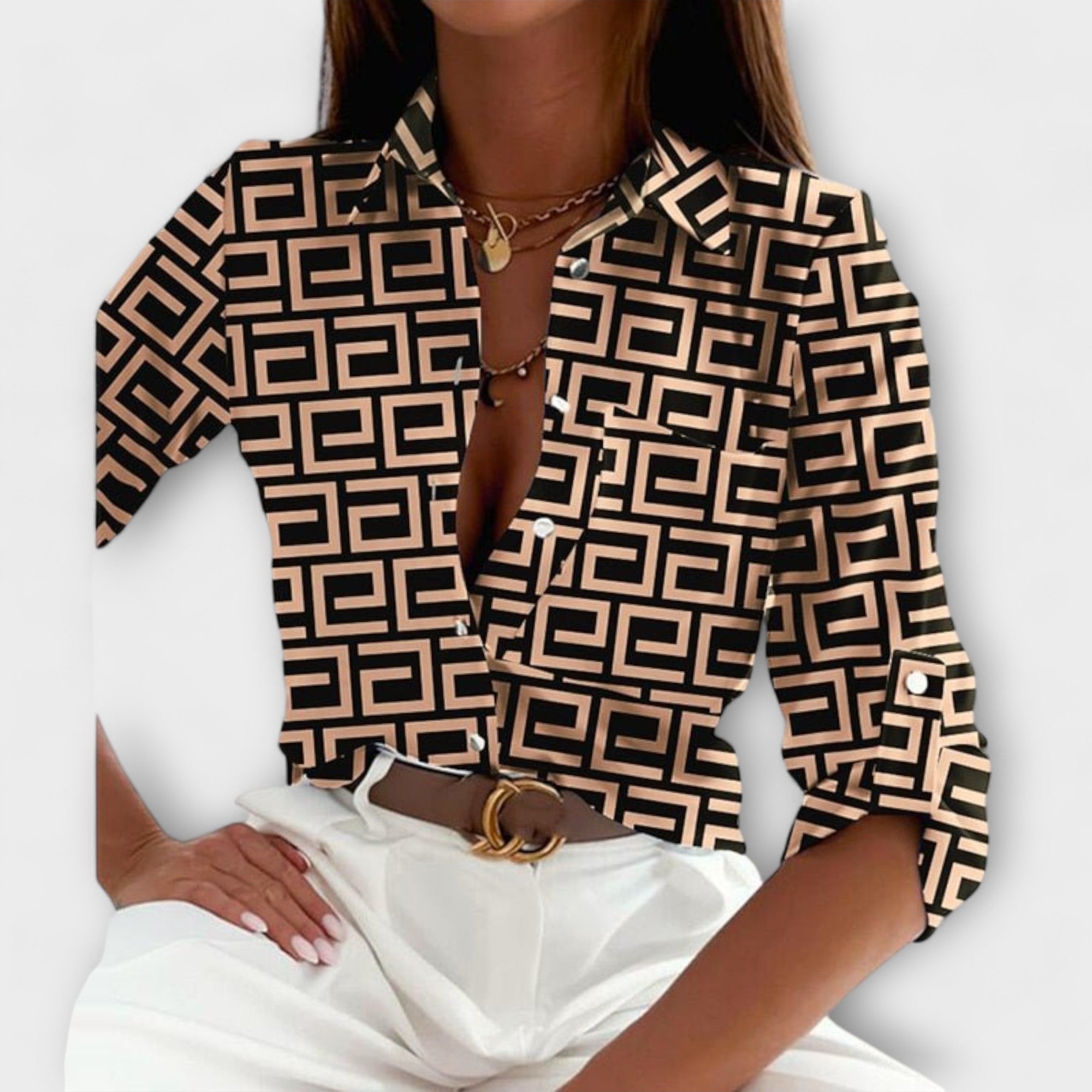 Romina klasična bluzica s ovratnikom