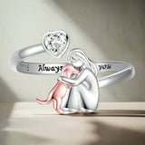Dog-themed ring - Pink